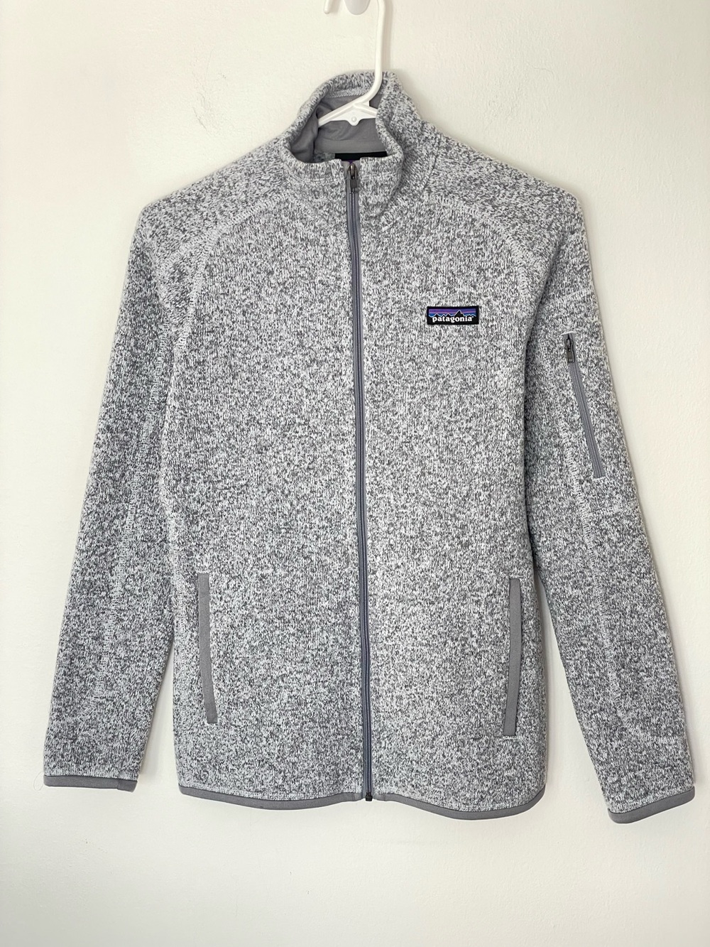 Patagonia Better Sweater Full Zip Fleece Jacket Gray Birch White 25543 Womens XS